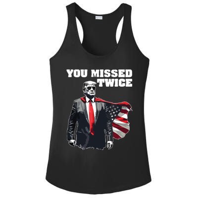 You Missed Twice Trum Ladies PosiCharge Competitor Racerback Tank