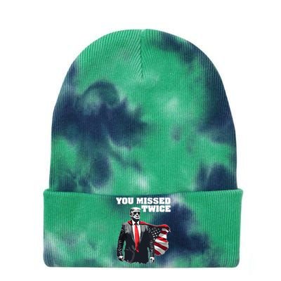 You Missed Twice Trum Tie Dye 12in Knit Beanie