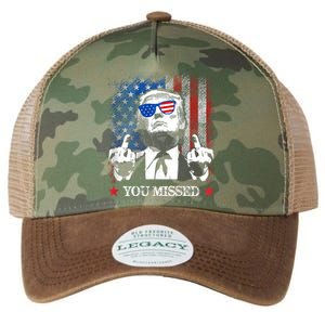 You Missed Trump 2024 Us American Flag Legacy Tie Dye Trucker Hat