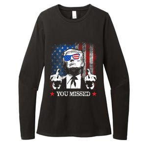 You Missed Trump 2024 Us American Flag Womens CVC Long Sleeve Shirt