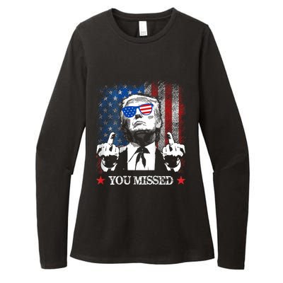 You Missed Trump 2024 Us American Flag Womens CVC Long Sleeve Shirt