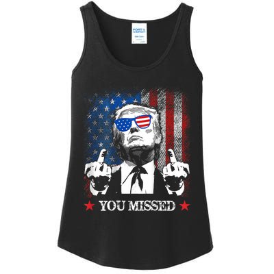 You Missed Trump 2024 Us American Flag Ladies Essential Tank