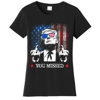 You Missed Trump 2024 Us American Flag Women's T-Shirt