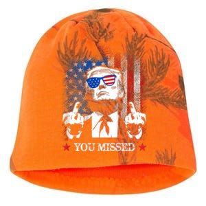 You Missed Trump 2024 Us American Flag Kati - Camo Knit Beanie