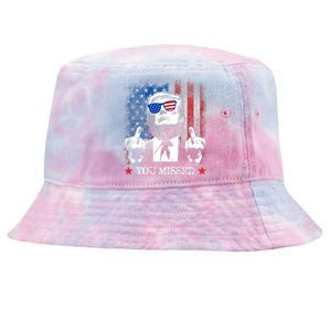 You Missed Trump 2024 Us American Flag Tie-Dyed Bucket Hat