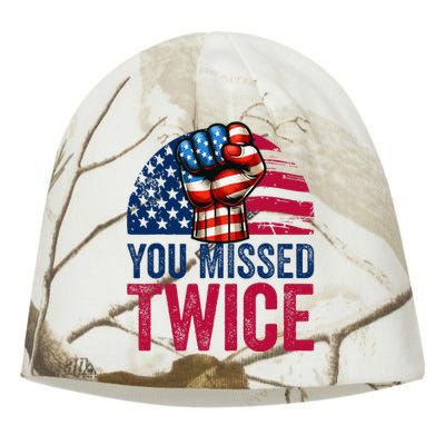 You Missed Twice Trump Assassinated White 2024 Kati - Camo Knit Beanie