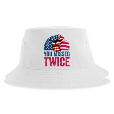 You Missed Twice Trump Assassinated White 2024 Sustainable Bucket Hat