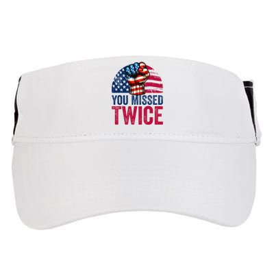 You Missed Twice Trump Assassinated White 2024 Adult Drive Performance Visor