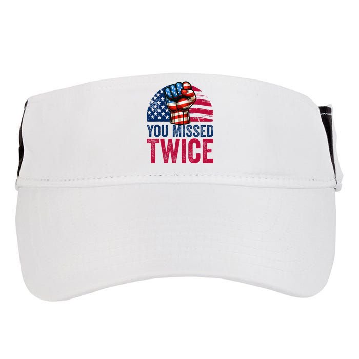 You Missed Twice Trump Assassinated White 2024 Adult Drive Performance Visor