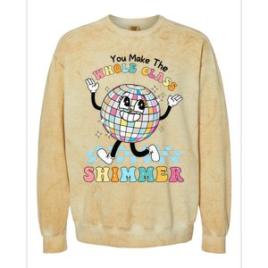 You Make The Whole Class Shimmer Retro Funny Back To School Colorblast Crewneck Sweatshirt