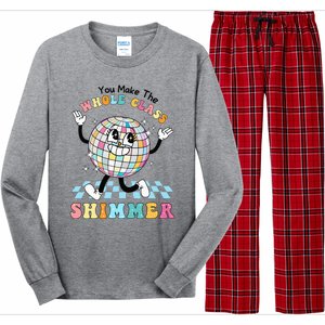 You Make The Whole Class Shimmer Retro Funny Back To School Long Sleeve Pajama Set