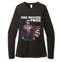 You Missed Twice Trum Womens CVC Long Sleeve Shirt