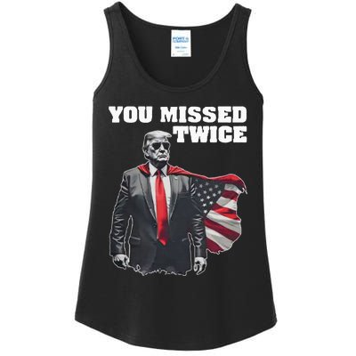 You Missed Twice Trum Ladies Essential Tank