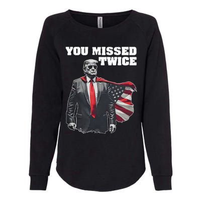 You Missed Twice Trum Womens California Wash Sweatshirt