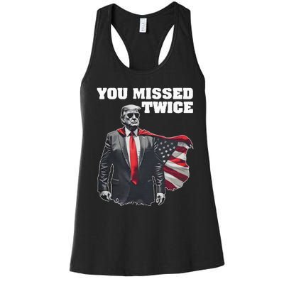 You Missed Twice Trum Women's Racerback Tank