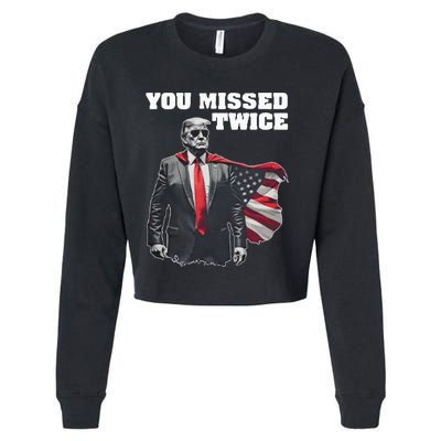 You Missed Twice Trum Cropped Pullover Crew