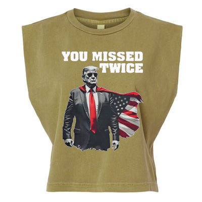 You Missed Twice Trum Garment-Dyed Women's Muscle Tee