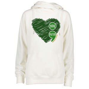 You Matter Tomorrow Needs You Mental Health Awareness Heart Womens Funnel Neck Pullover Hood