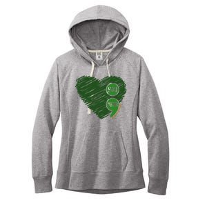 You Matter Tomorrow Needs You Mental Health Awareness Heart Women's Fleece Hoodie