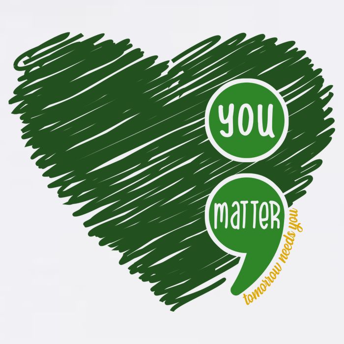 You Matter Tomorrow Needs You Mental Health Awareness Heart Garment-Dyed Heavyweight T-Shirt