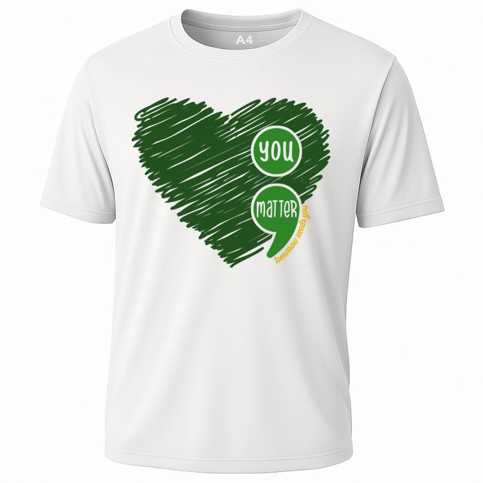 You Matter Tomorrow Needs You Mental Health Awareness Heart Cooling Performance Crew T-Shirt