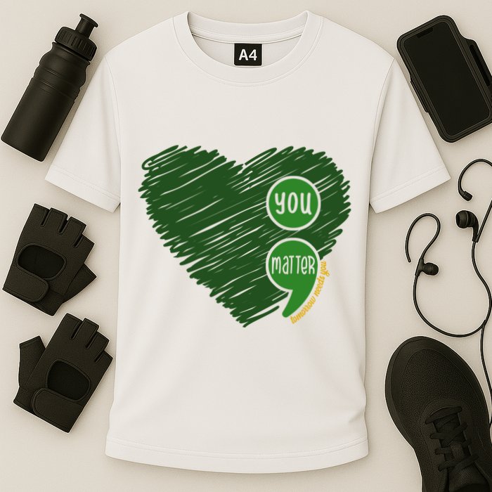You Matter Tomorrow Needs You Mental Health Awareness Heart Cooling Performance Crew T-Shirt