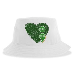 You Matter Tomorrow Needs You Mental Health Awareness Heart Sustainable Bucket Hat