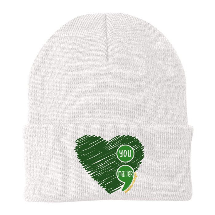 You Matter Tomorrow Needs You Mental Health Awareness Heart Knit Cap Winter Beanie