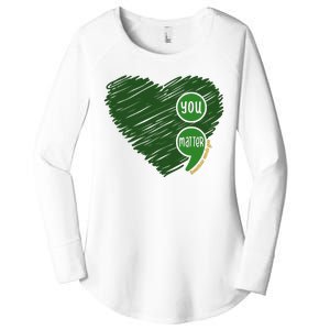 You Matter Tomorrow Needs You Mental Health Awareness Heart Women's Perfect Tri Tunic Long Sleeve Shirt