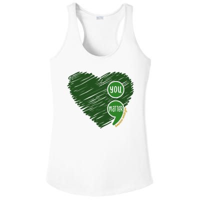 You Matter Tomorrow Needs You Mental Health Awareness Heart Ladies PosiCharge Competitor Racerback Tank