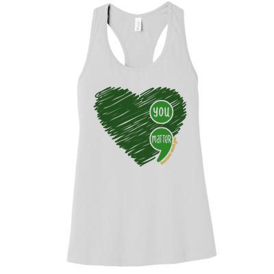 You Matter Tomorrow Needs You Mental Health Awareness Heart Women's Racerback Tank