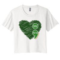 You Matter Tomorrow Needs You Mental Health Awareness Heart Women's Crop Top Tee