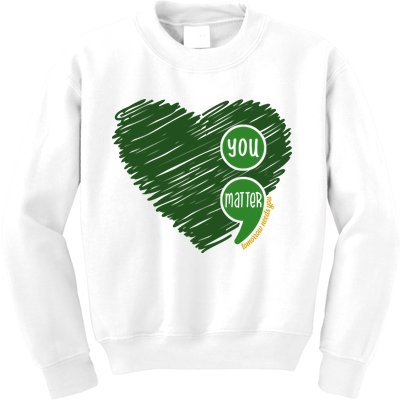 You Matter Tomorrow Needs You Mental Health Awareness Heart Kids Sweatshirt
