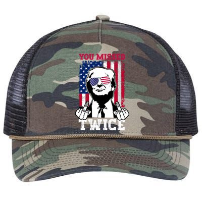 You Missed Twice Retro Rope Trucker Hat Cap