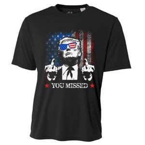 You Missed Trump 2024 Us American Flag Cooling Performance Crew T-Shirt