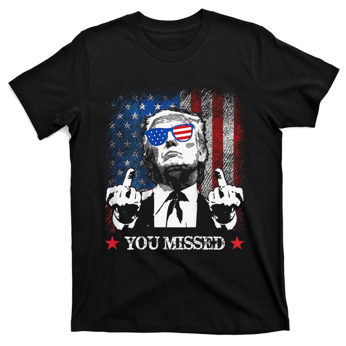 You Missed Trump 2024 Us American Flag T-Shirt