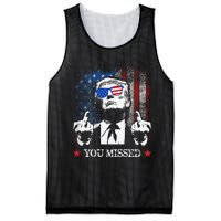 You Missed Trump 2024 Us American Flag Mesh Reversible Basketball Jersey Tank