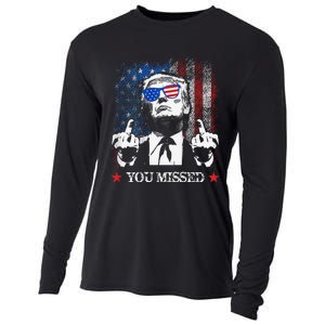 You Missed Trump 2024 Us American Flag Cooling Performance Long Sleeve Crew