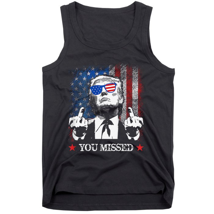 You Missed Trump 2024 Us American Flag Tank Top