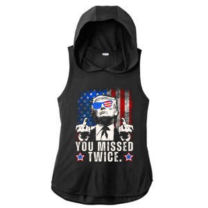 You Missed Twice Ladies PosiCharge Tri-Blend Wicking Draft Hoodie Tank