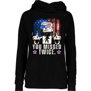 You Missed Twice Womens Funnel Neck Pullover Hood