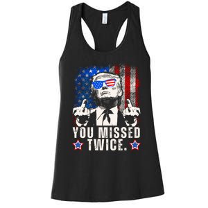 You Missed Twice Women's Racerback Tank