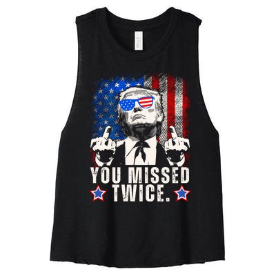 You Missed Twice Women's Racerback Cropped Tank