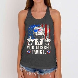 You Missed Twice Women's Knotted Racerback Tank