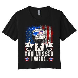 You Missed Twice Women's Crop Top Tee