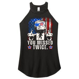 You Missed Twice Women's Perfect Tri Rocker Tank