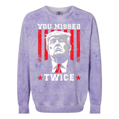 You Missed Twice Colorblast Crewneck Sweatshirt