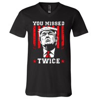 You Missed Twice V-Neck T-Shirt