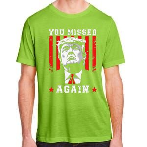 You Missed Twice You Missed Again 20 Trump Vance Election Adult ChromaSoft Performance T-Shirt