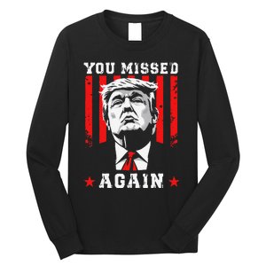 You Missed Twice You Missed Again 20 Trump Vance Election Long Sleeve Shirt